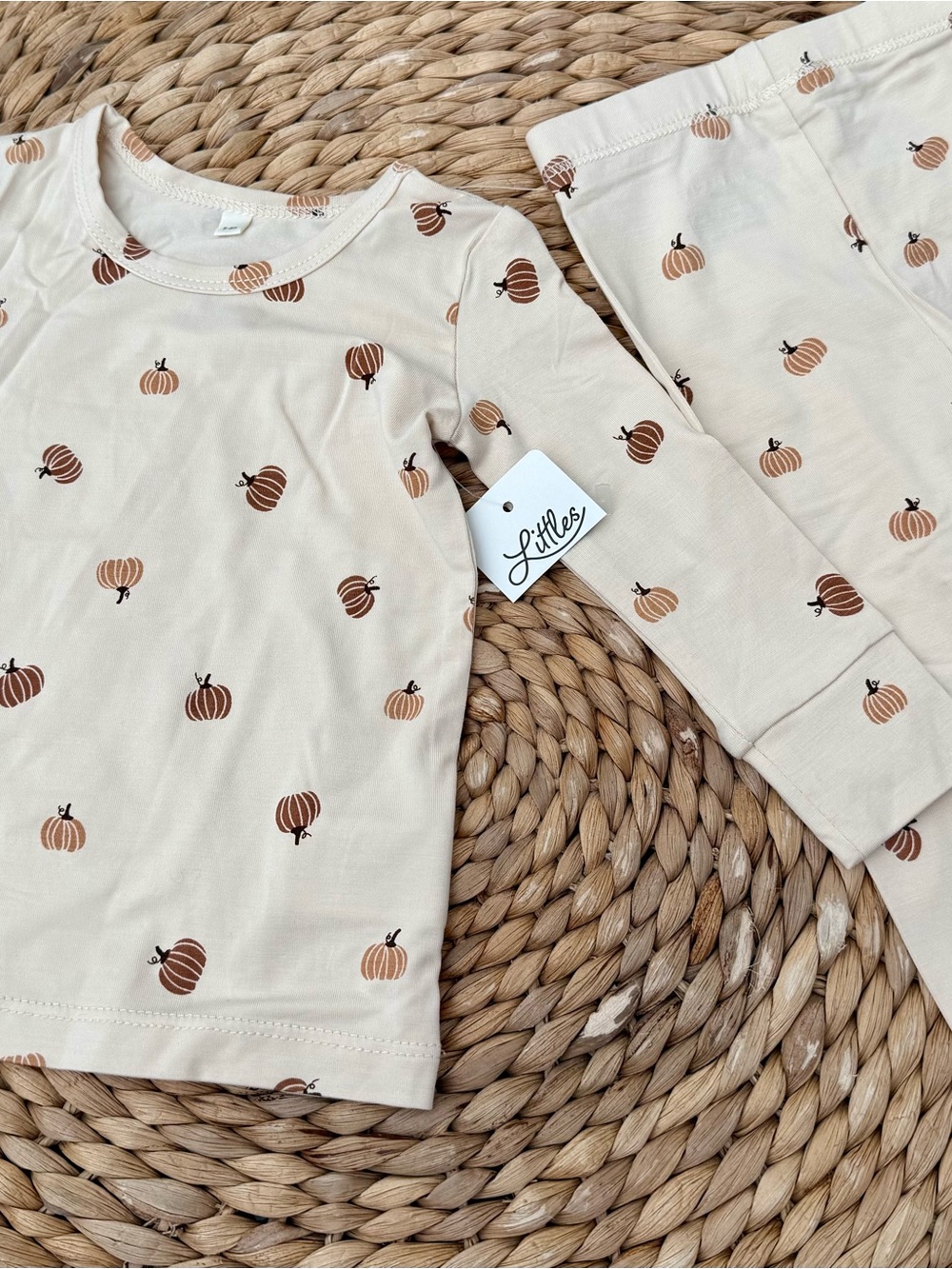 Quincy Mae Pumpkin Bamboo Pajamas Set Sz 3-6 Months NWT